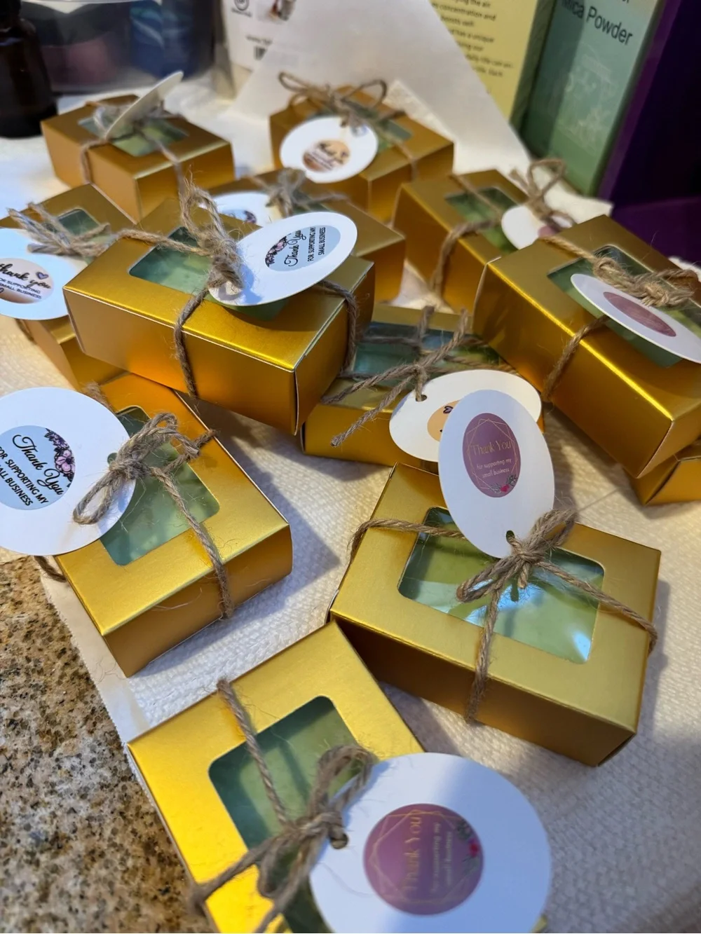 Gold Box Exfoliating Soap Bar in Light Green - Premium Bath & Body